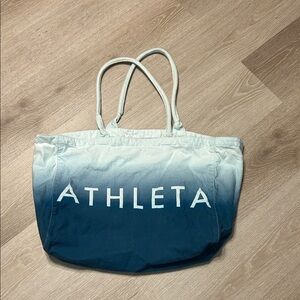 Athleta Oversized Ombre Gradient Blue Tote Bag